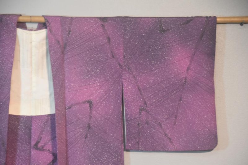 Cosmic Purple Silk Vintage Japanese Haori Jacket - Image 4