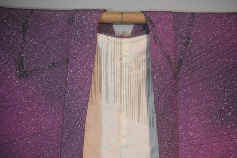 Cosmic Purple Silk Vintage Japanese Haori Jacket - Image 3