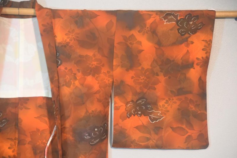 Warm Tones Silk Vintage Japanese Haori Jacket - Image 3