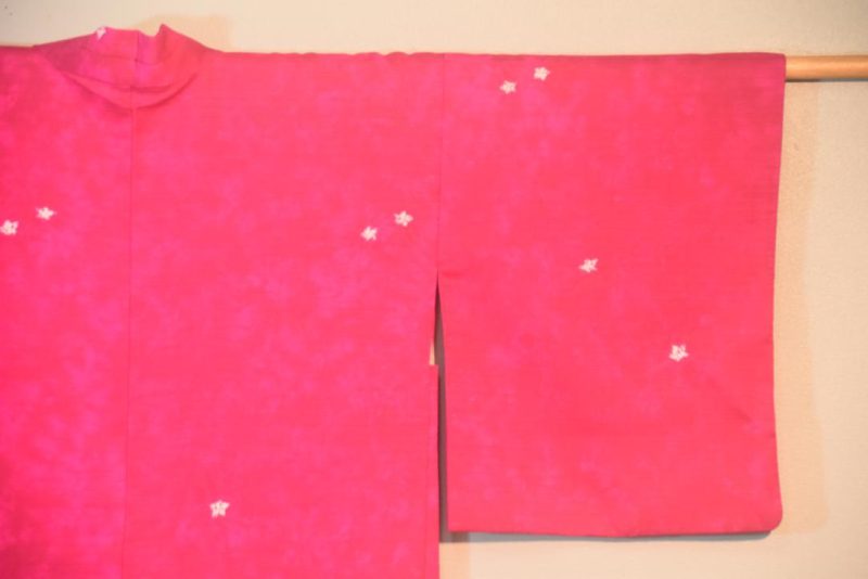 Sizzling Cerise Silk Vintage Japanese Haori Jacket - Image 8