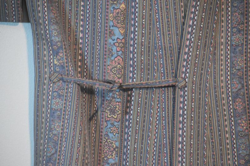 X Over Stripes Vintage Japanese Silk Haori Jacket - Image 5