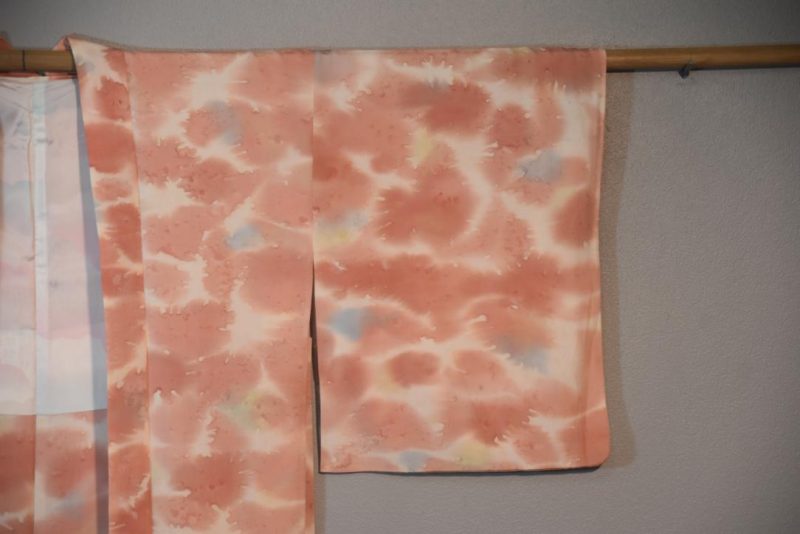 Water Colours Vintage Japanese Silk Haori Jacket - Image 3