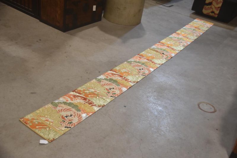 Japanese Vintage Silk Maru Obi Sash Table Runner Length:4000mm - Image 5