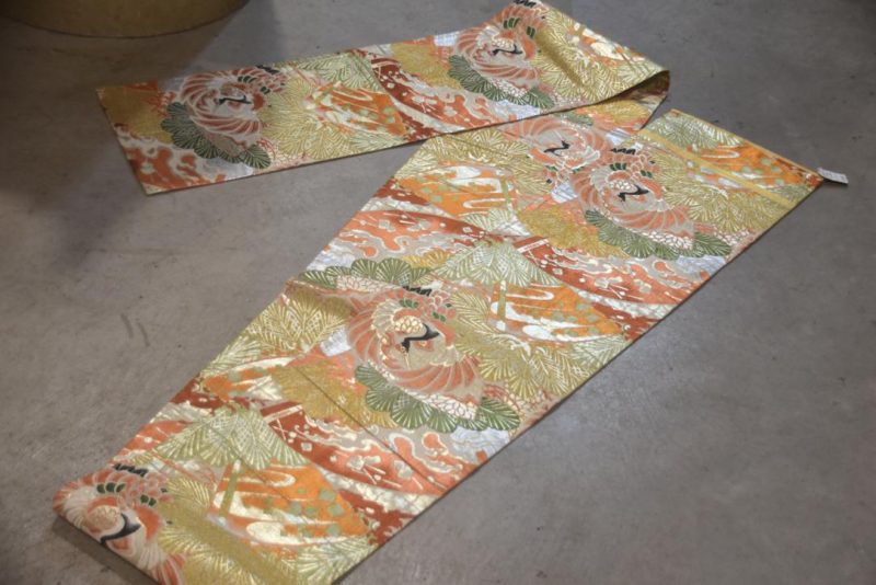 Japanese Vintage Silk Maru Obi Sash Table Runner Length:4000mm - Image 4