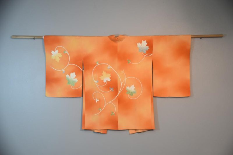 Peach Swirl Silk Vintage Japanese Haori Jacket