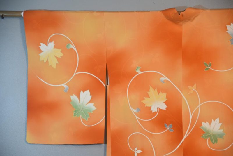 Peach Swirl Silk Vintage Japanese Haori Jacket - Image 8