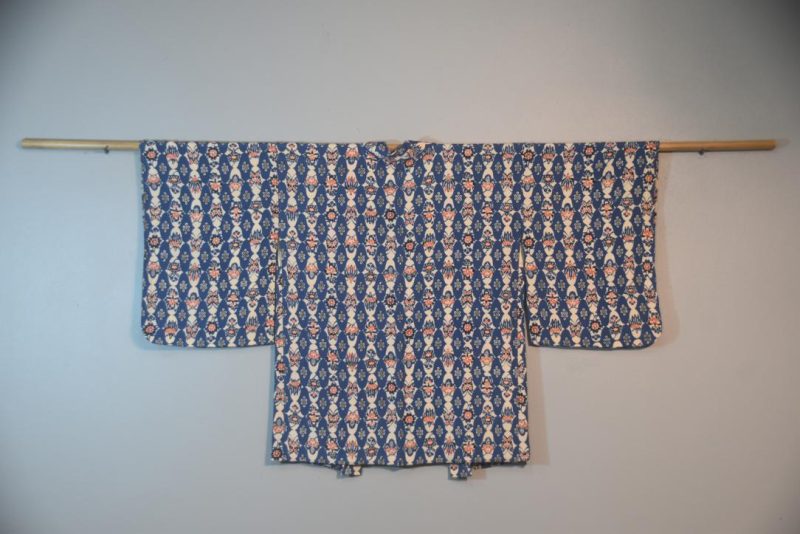 Blue Silk Vintage Japanese Haori Jacket