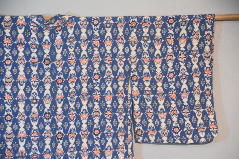 Blue Silk Vintage Japanese Haori Jacket - Image 7