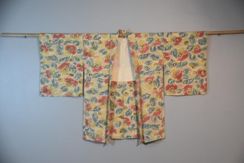 Floral Silk Vintage Japanese Haori Jacket - Image 5