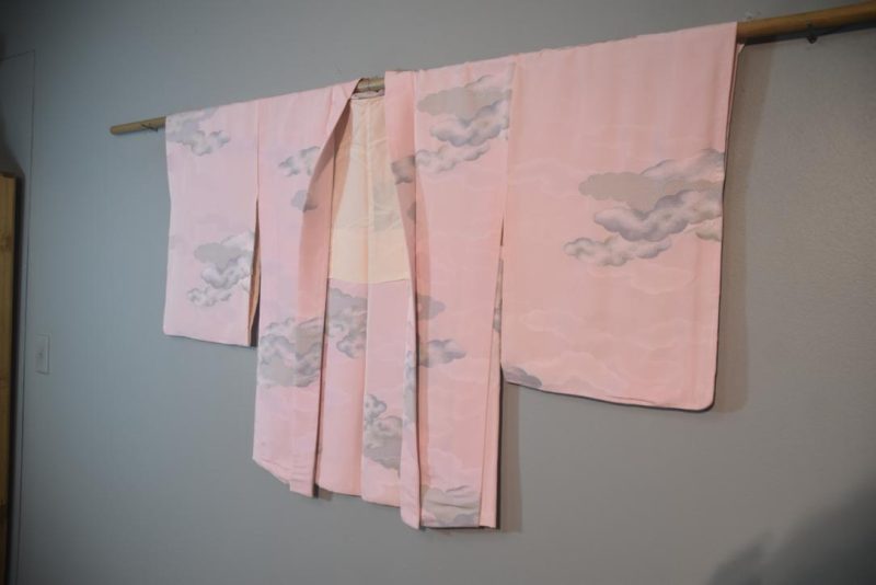 In The Clouds Silk Vintage Japanese Haori Jacket - Image 3
