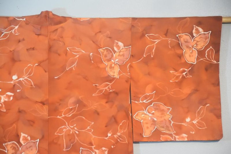 3D Caramel Silk Vintage Japanese Haori Jacket - Image 6