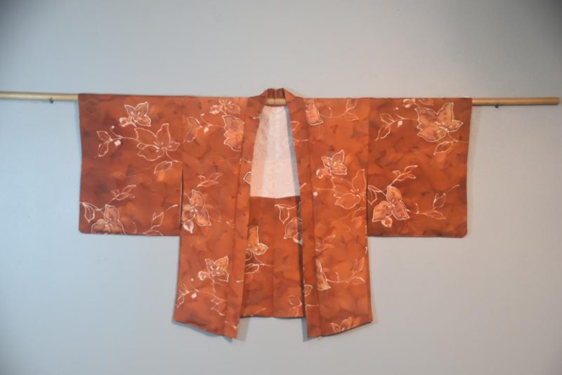 3D Caramel Silk Vintage Japanese Haori Jacket - Image 5