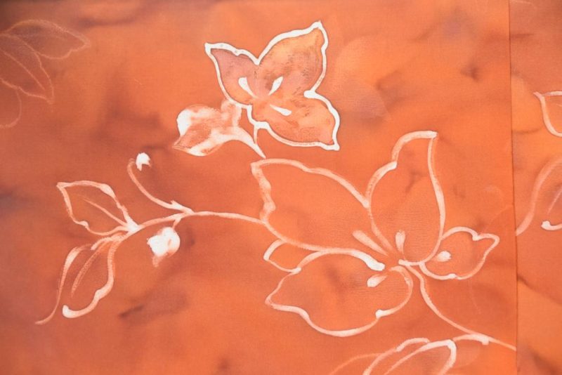 3D Caramel Silk Vintage Japanese Haori Jacket - Image 4