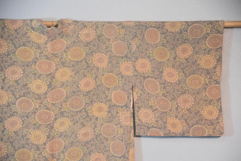 Chrysanthemums Vintage Japanese Silk Haori Jacket - Image 6