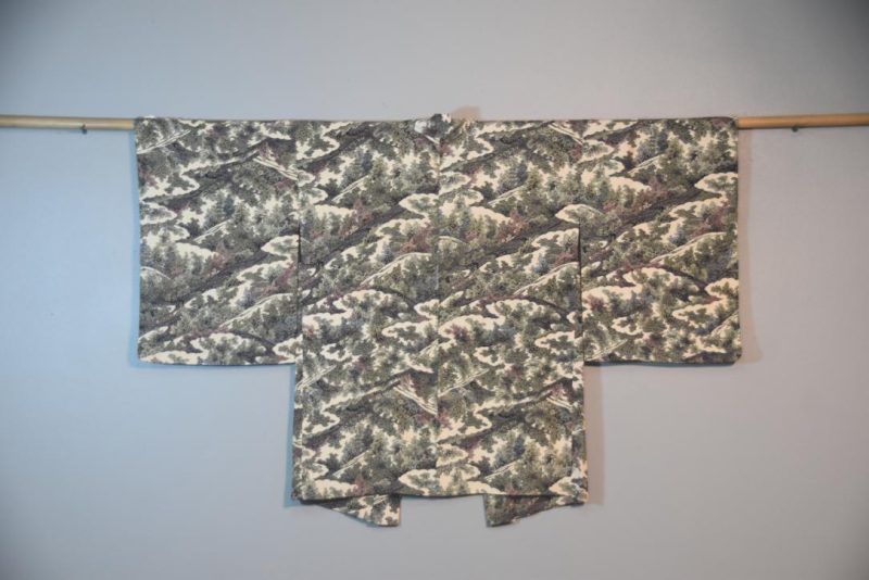 Forest Vintage Japanese Silk Haori Jacket