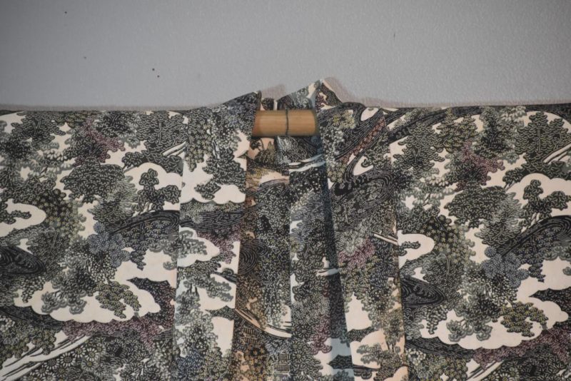 Forest Vintage Japanese Silk Haori Jacket - Image 3