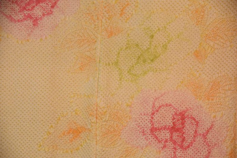 Lemon Vintage Japanese Silk Shibori Haori Jacket - Image 5