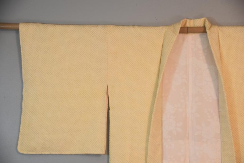 Lemon Vintage Japanese Silk Shibori Haori Jacket - Image 4