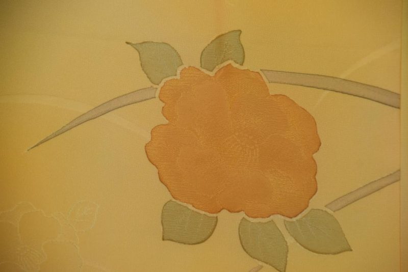 Yellow Floral Silk Vintage Japanese Haori Jacket - Image 6