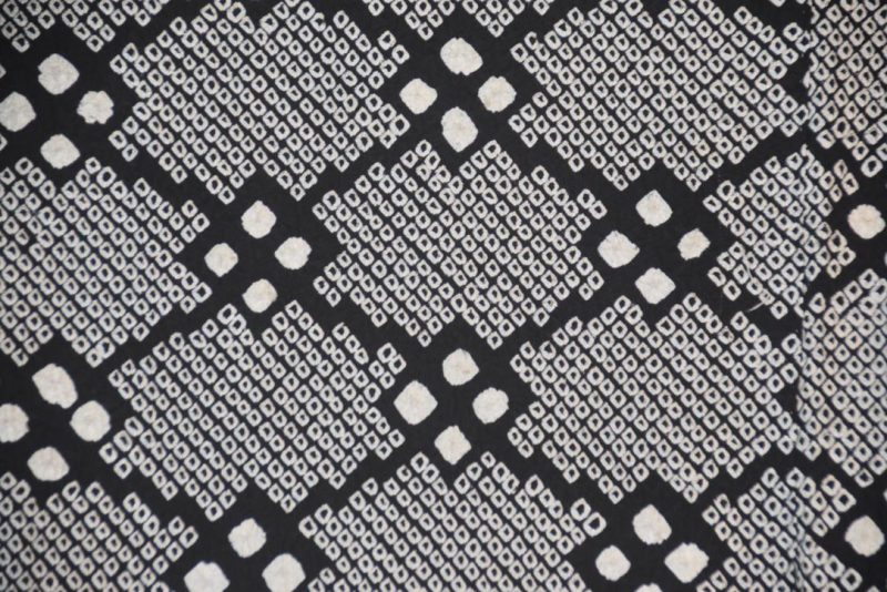 Black and White Vintage Japanese Silk Shibori Haori Jacket - Image 2