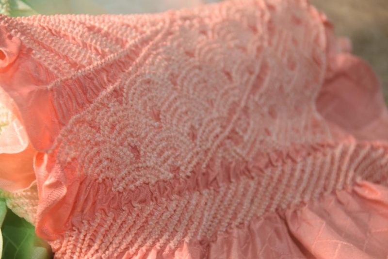 Japanese Mint Pink Shibori Obi Silk Sash Length:1400mm - Image 5
