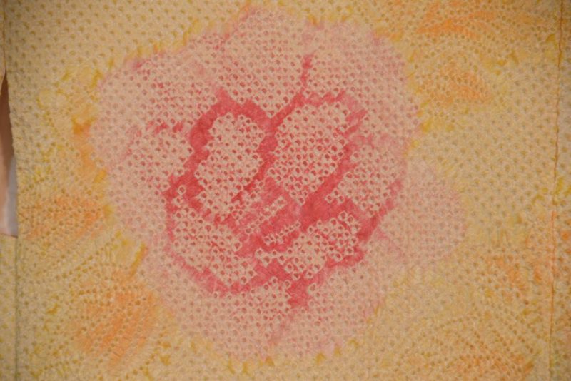 Lemon Vintage Japanese Silk Shibori Haori Jacket - Image 2