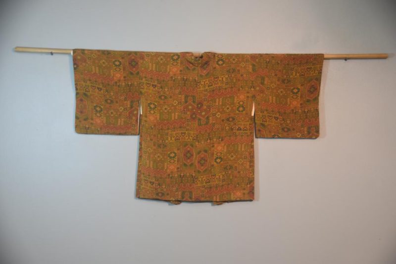 Aztec Inspired Vintage Japanese Silk Haori Jacket