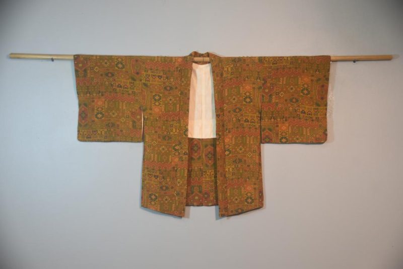 Aztec Inspired Vintage Japanese Silk Haori Jacket - Image 7