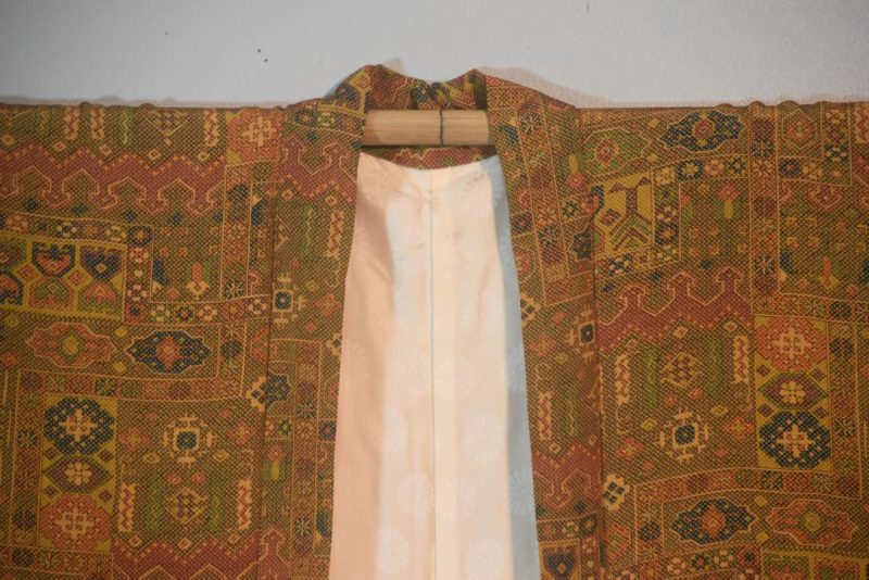Aztec Inspired Vintage Japanese Silk Haori Jacket - Image 6