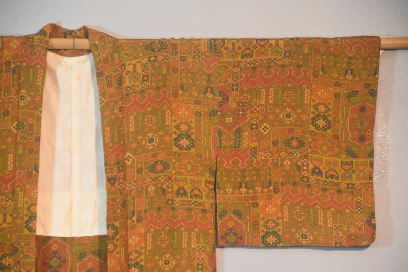 Aztec Inspired Vintage Japanese Silk Haori Jacket - Image 5