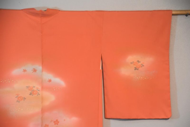 Warm Peach Vintage Japanese Silk Haori Jacket - Image 6