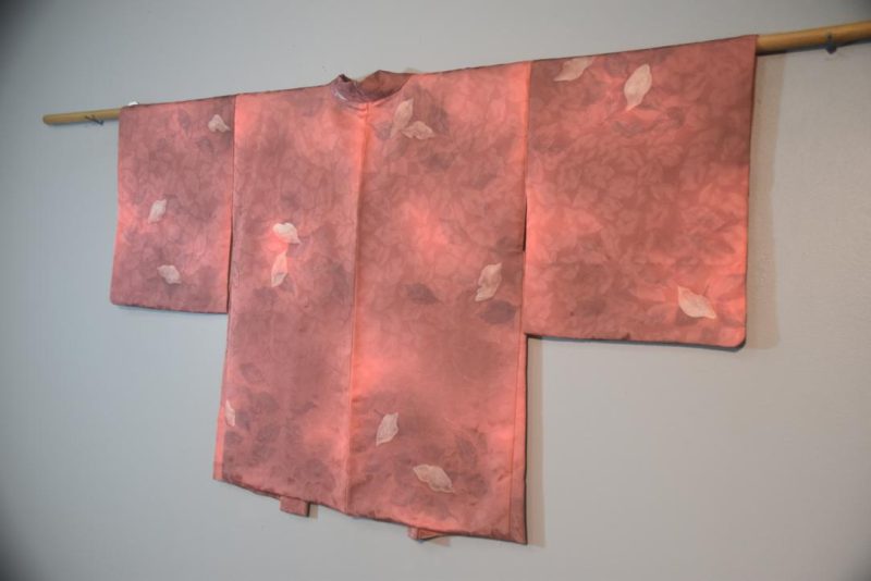 Moody Mauve Vintage Japanese Silk Haori Jacket - Image 6