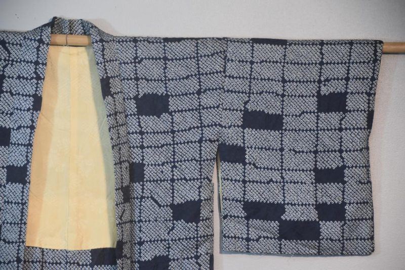 Navy Shibori Vintage Japanese Haori Jacket - Image 5