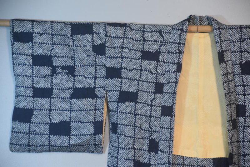 Navy Shibori Vintage Japanese Haori Jacket - Image 4