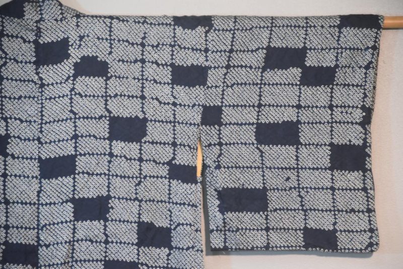Navy Shibori Vintage Japanese Haori Jacket - Image 8