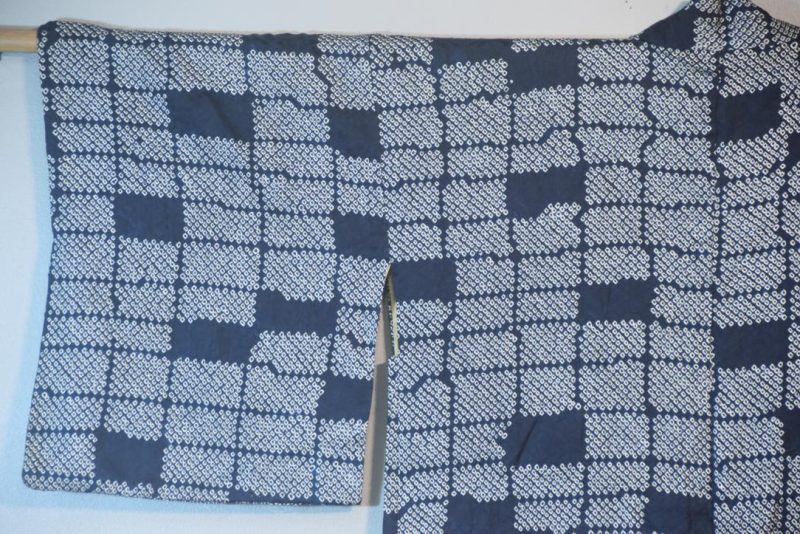 Navy Shibori Vintage Japanese Haori Jacket - Image 2