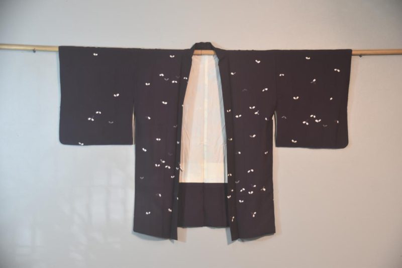 Rich Aubergine Vintage Japanese Silk Haori Jacket