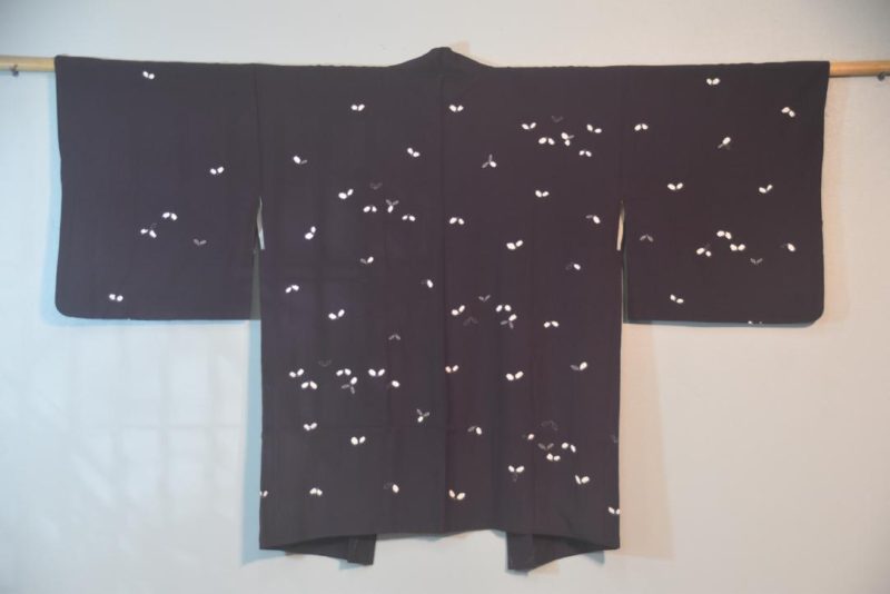 Rich Aubergine Vintage Japanese Silk Haori Jacket - Image 3