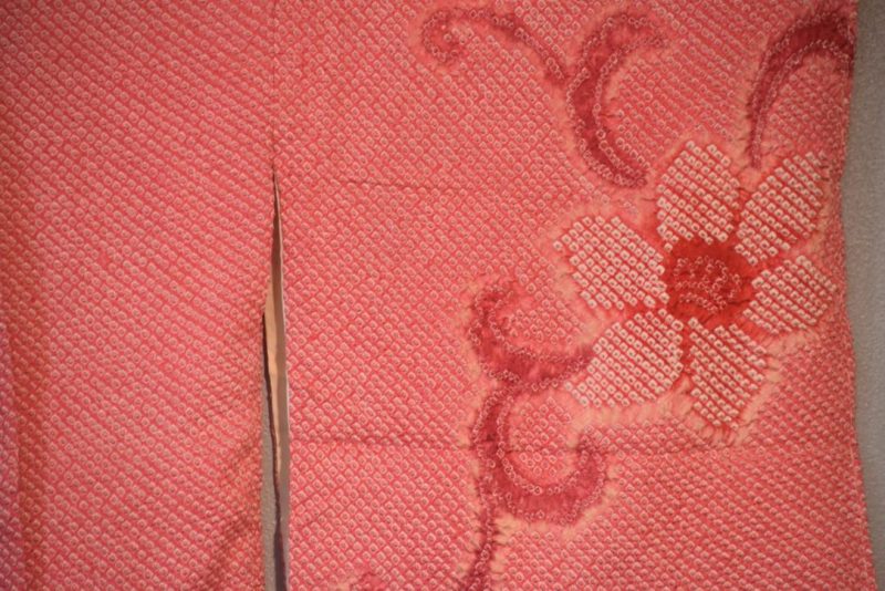 Shibori Hot Pinks Vintage Japanese Silk Haori Jacket - Image 10