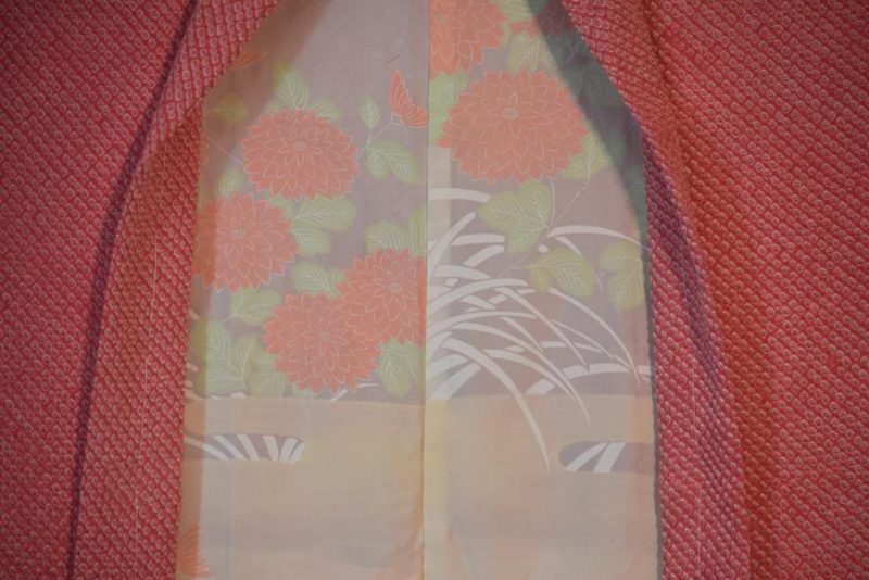 Shibori Hot Pinks Vintage Japanese Silk Haori Jacket - Image 4