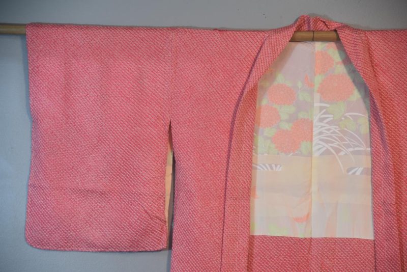 Shibori Hot Pinks Vintage Japanese Silk Haori Jacket - Image 5
