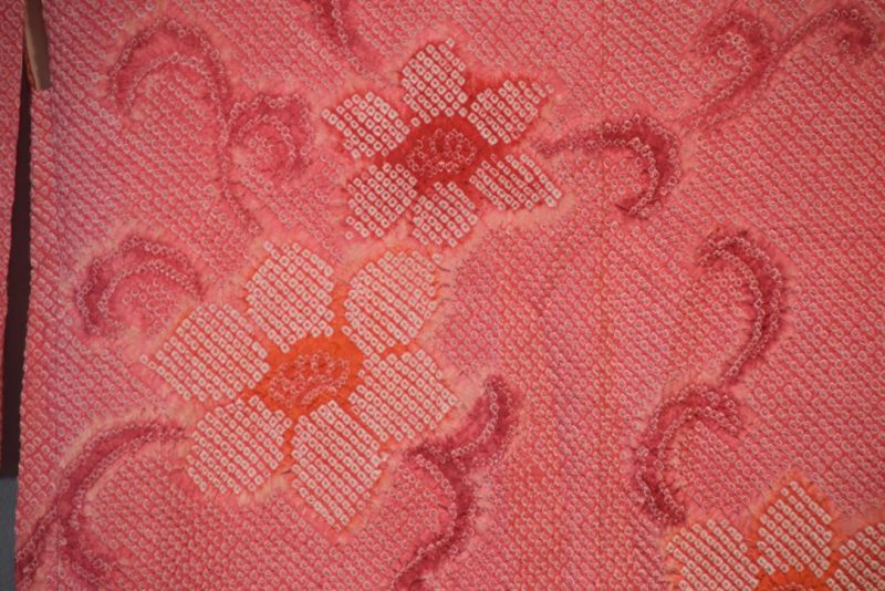 Shibori Hot Pinks Vintage Japanese Silk Haori Jacket - Image 7