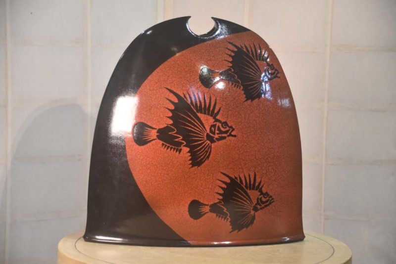Contemporary Japanese Studio Pottery Vase Width:480mm