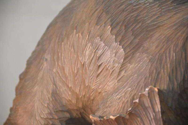 Carved Wooden Hokkaido Bear Width:400mm - Image 8