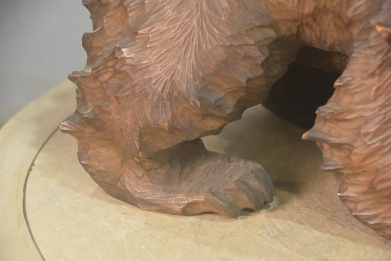 Carved Wooden Hokkaido Bear Width:400mm - Image 7