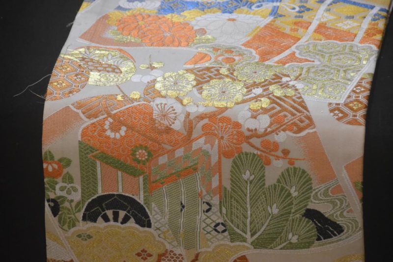 Japanese Vintage Silk Maru Obi Sash Table Runner Length:4000mm - Image 8