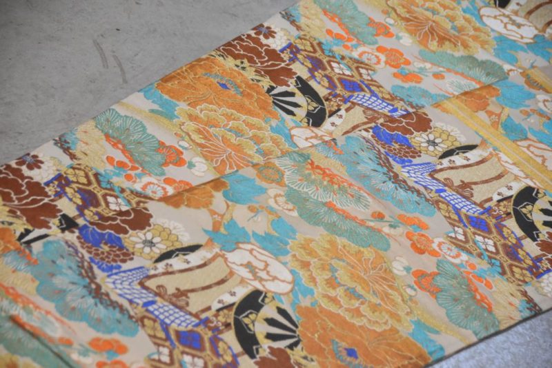 Japanese Vintage Silk Maru Obi Sash Table Runner Length:4000mm - Image 4