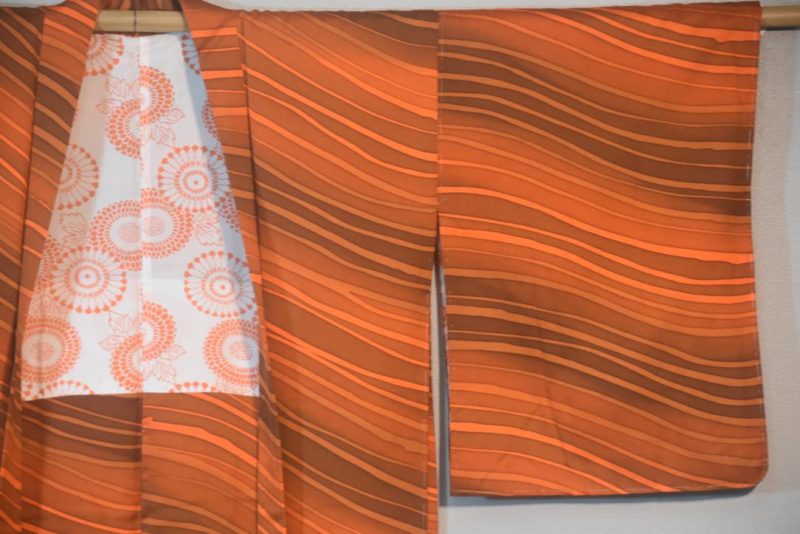 Slanting Stripes Vintage Japanese Silk Haori Jacket - Image 6