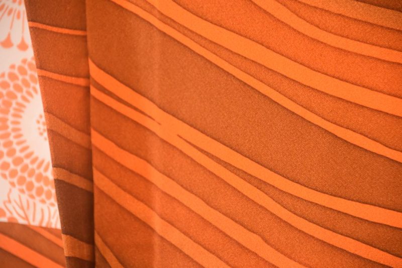 Slanting Stripes Vintage Japanese Silk Haori Jacket - Image 4