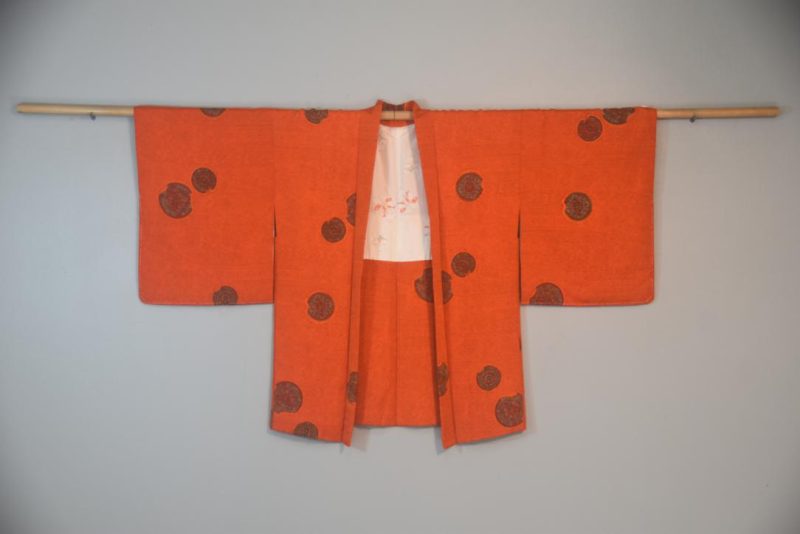 Roman Disks Vintage Japanese Silk Haori Jacket - Image 5